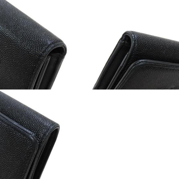 CHANEL Black Caviar Leather Logo Wallet - Picture 10 of 11